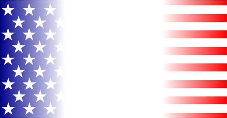 American flag background Wallpaper banner with empty space for your text.