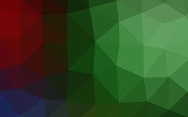 Dark Multicolor, Rainbow vector low poly layout.