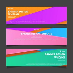 Set of modern abstract vector banners design. Template ready for use in web or print design.