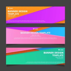 Fototapeta premium Set of modern abstract vector banners design. Template ready for use in web or print design.