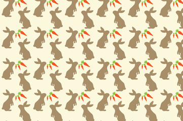 Digital paper rabbit. suitable for decoration and backdrop.