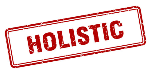 holistic stamp. square grunge sign on white background