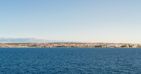 Panoramic image of Adriatic sea during sunny day, Croatia.