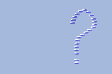 question mark on blue background