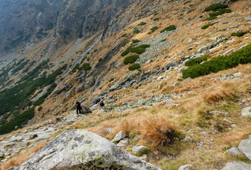 Great Cold Valley in High Tatras, Slovakia. The Great Cold Valley is 7 km long valley, very attractive for tourists