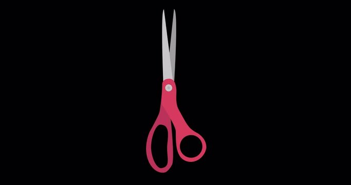 Sewing scissors vector icon vintage illustration tool thread design tailor needle fashion isolated