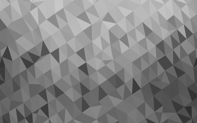 Light Silver, Gray vector shining triangular pattern.