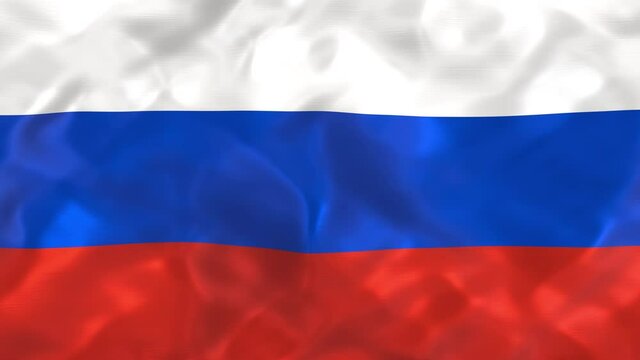 Realistic looping 3D animation of the National Flag of the Russian Federation rendered in UHD