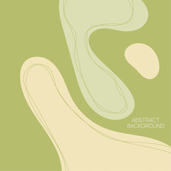 Abstract background with organic flowing shapes and freehand drawn lines. Modern minimalist design in scandinavian style. Vector illustration in pastel colors.