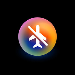 Fototapeta premium No Flight - App Button