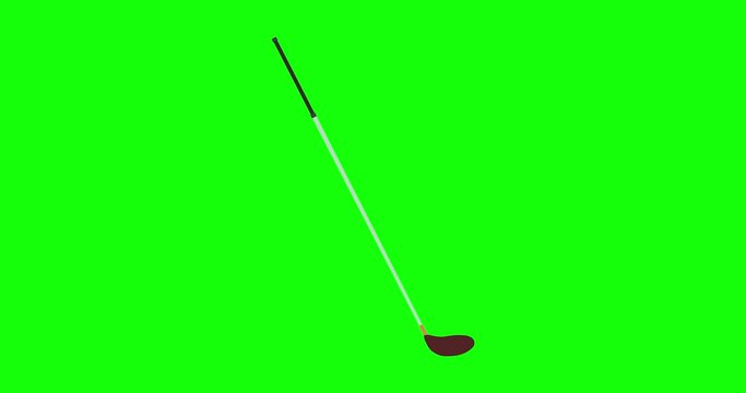 Golf club wood vector ball sport illustration driver icon white game equipment iron isolated