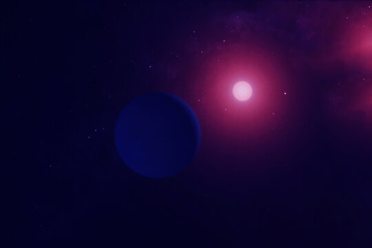 Exoplanet in deep space. Elements of this image furnished by NASA