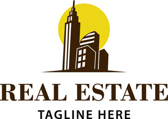 Real Estate Building logo vector template. Mortgage business brand