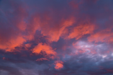 Red clouds at sunset