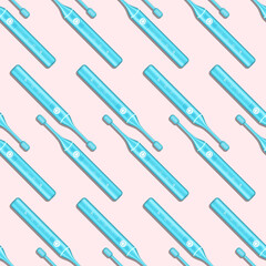 Electric toothbrush pattern vector illustration.