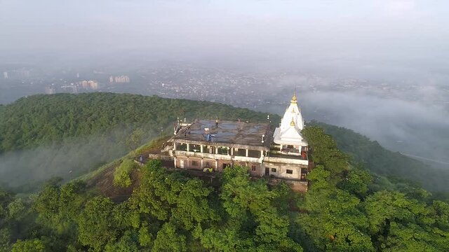 THis Particular drone shot is A rotating shot Around the Dindigad Temple Bhiwandi