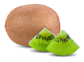 fresh kiwi fruit isolated on white background