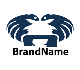 weasel rabbit logo monogram design for company