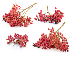 Fresh Sichuan pepper isolated on a white background