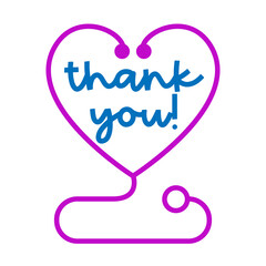 Thank you doctors and nurses, Stethoscope with heart shape - STOP coronavirus, doctor t-shirt. Nursing, doctor, practitioner, nurse practitioner t shirt design template, speech bubble design.