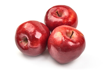 Red delicious apples, isolated on white background