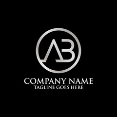 AB initial logo design vector, best for business and industry company logo inspiration