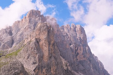clouds over the mountains, dolomiti, dolomites