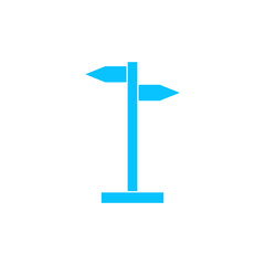 Signpost icon flat.