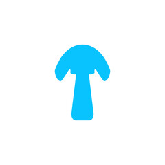 Mushroom icon flat.