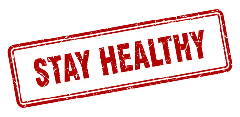 stay healthy stamp. square grunge sign on white background