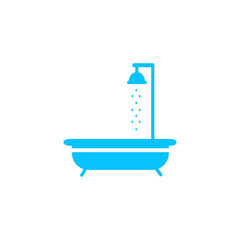 Shower icon flat.