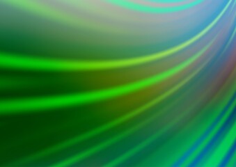 Light Green vector blurred shine abstract background.