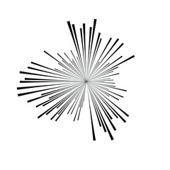 Radial speed Lines in Circle Form for comic books . fireworks Explosion background . Vector Illustration . Starburst
 round Logo . Circular Design element . Abstract Geometric star rays . Sunburst .