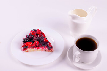 delicious fruit and jam tart
