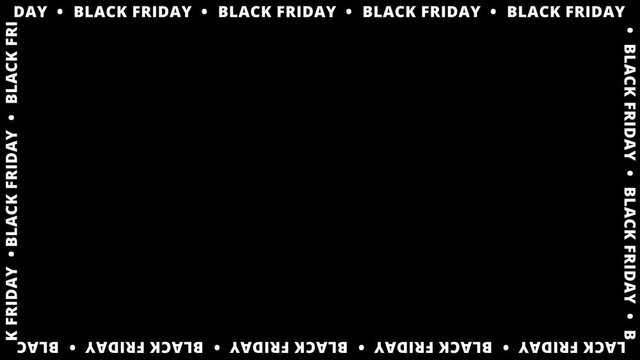 Black Friday sale text moving border motion graphic animation,Black Friday concept alpha channel included.