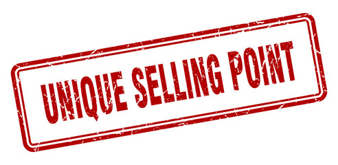 unique selling point stamp. square grunge sign on white background