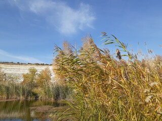 
lake in the Volsky Cretaceous quarry, Saratov region, Russia