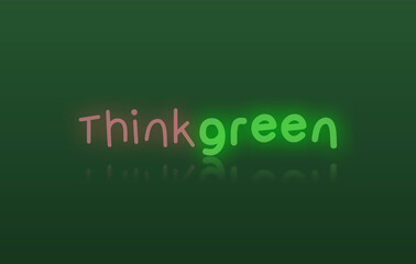 Think green con sfondo colorato