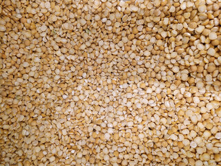 Background image of dried chickpea. View from above. The frame is full. Texture. Background.
