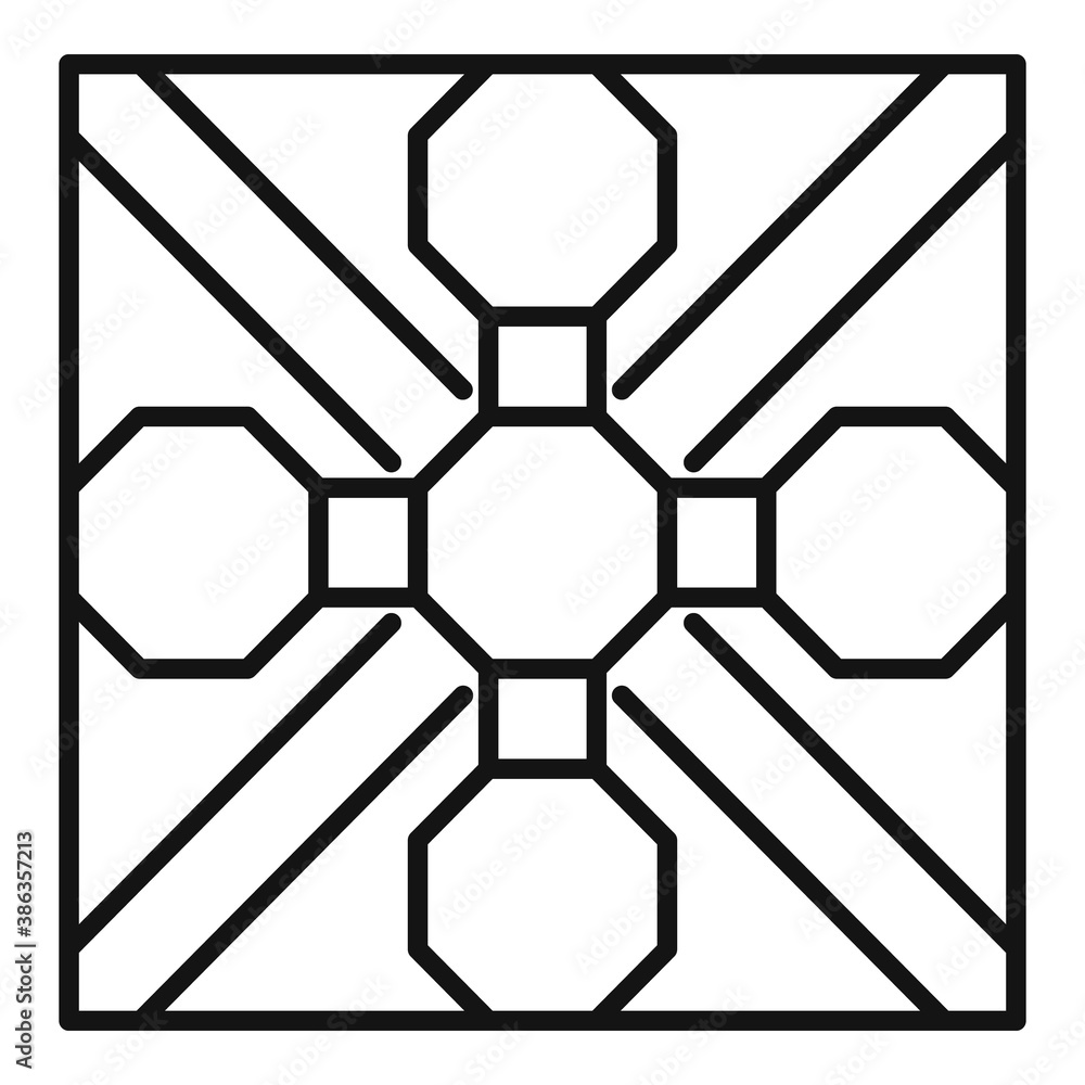 Poster tile paving icon. outline tile paving vector icon for web design isolated on white background