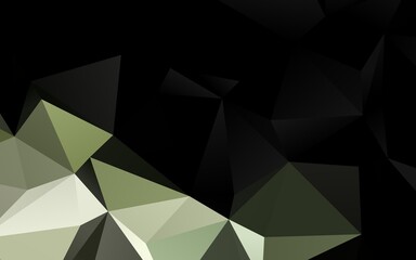 Dark Black vector shining triangular background.