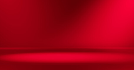Obraz premium Minimal christmas red studio background