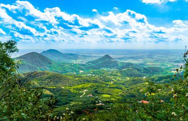 Vista dei Colli Euganei dal monte venda