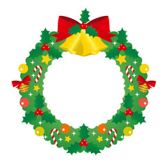 クリスマスリース　イラスト