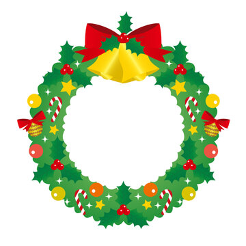 クリスマスリース　イラスト