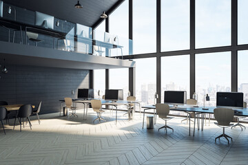 Modern two-story loft office space