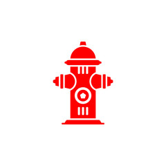 Fire hydrant vector isolated icon.