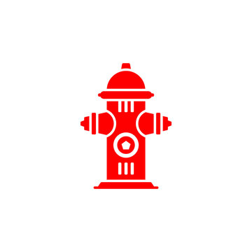 Fire hydrant vector isolated icon.