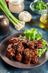 Sweet and spicy chicken wings