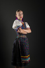 Slovak folklore. Slovak folk dancer.